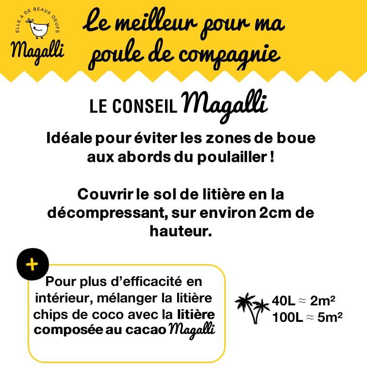 Magalli - Litière couvre-sol pour poulailler aux chips de coco - MAGALLI - Image 2