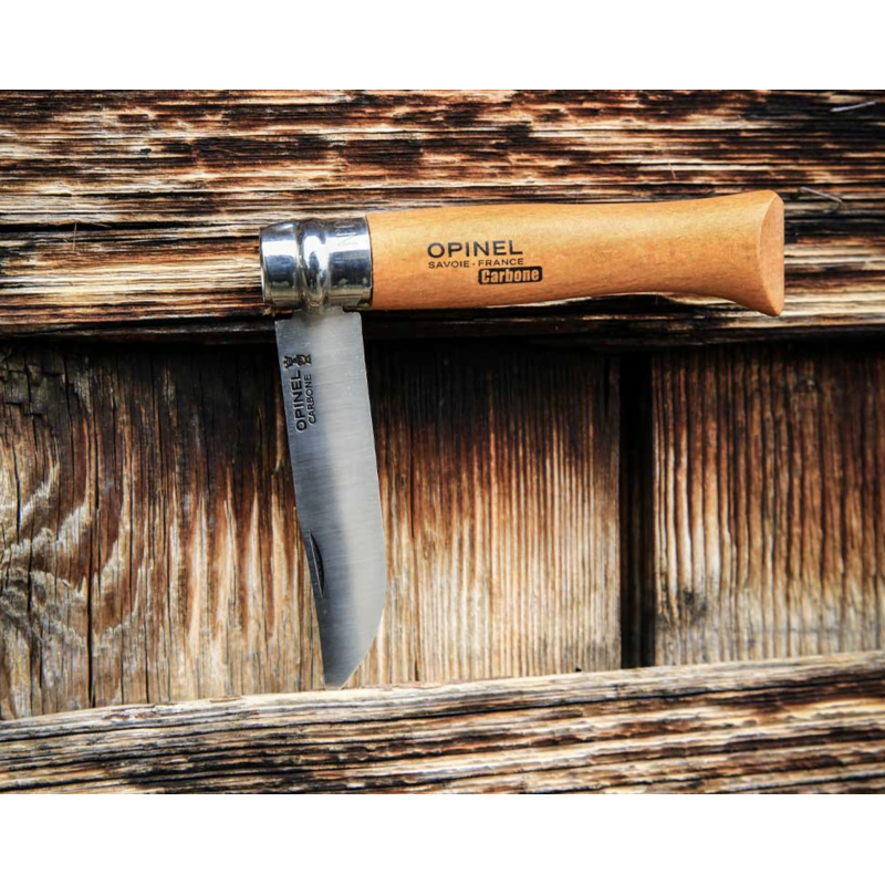 Opinel - Cuchillo plegable de carbono con virola n°08 - Opinel - Imagen 5