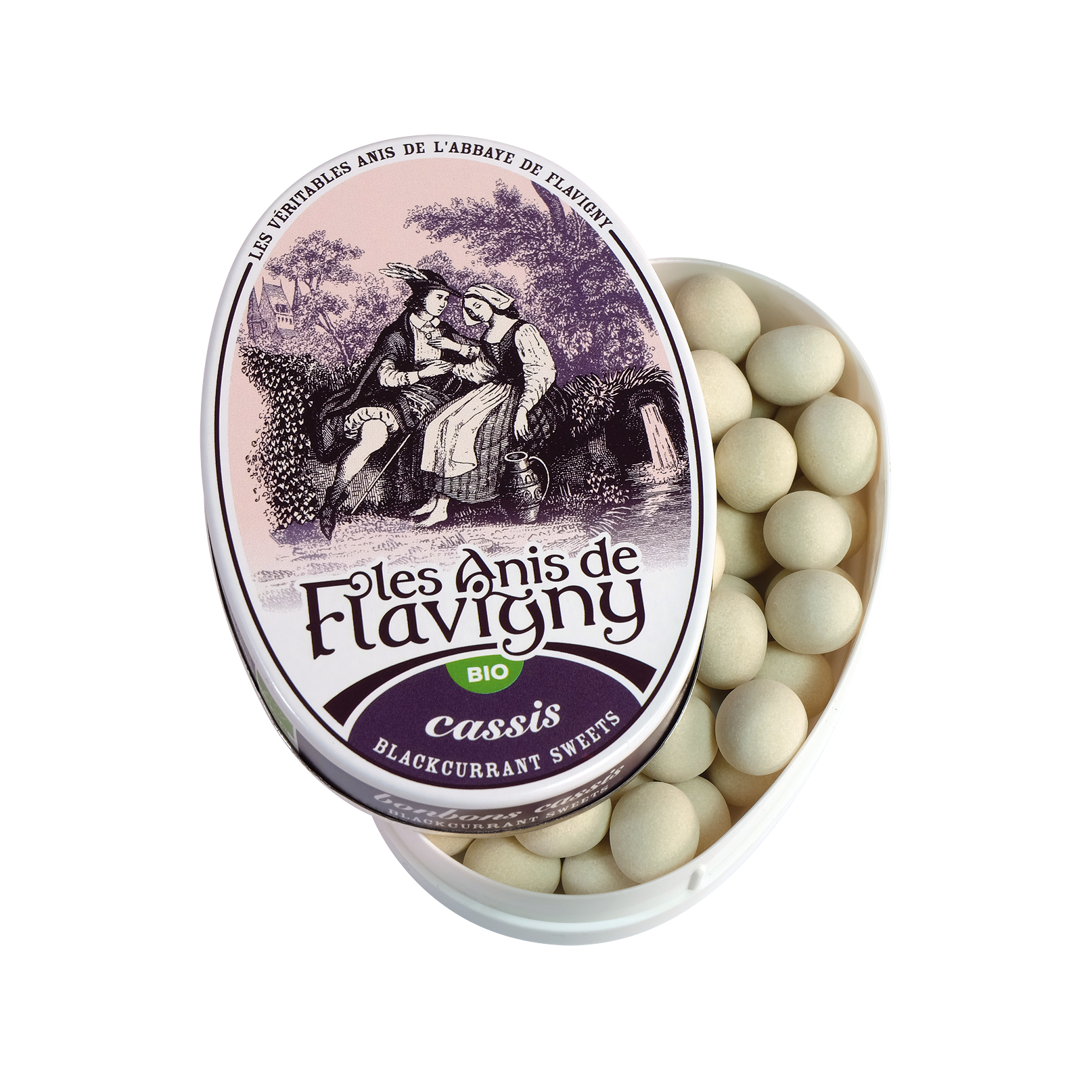 Les Anis de Flavigny - Bonbons cassis 50 g BIO - Les Anis de Flavigny
