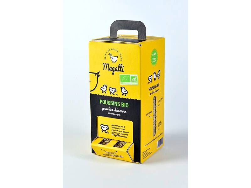 Magalli - Aliment Complet Bio Poussins Mangeoire Intégrée - MAGALLI