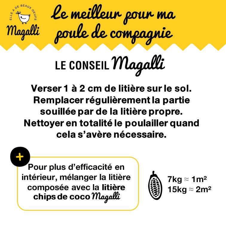 Magalli - Litière végétale pour poules ultra absorbante au cacao 7 Kg - Image 4