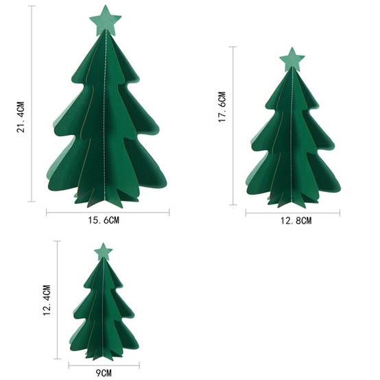 Peha - 6 sapins 3D vert foncé