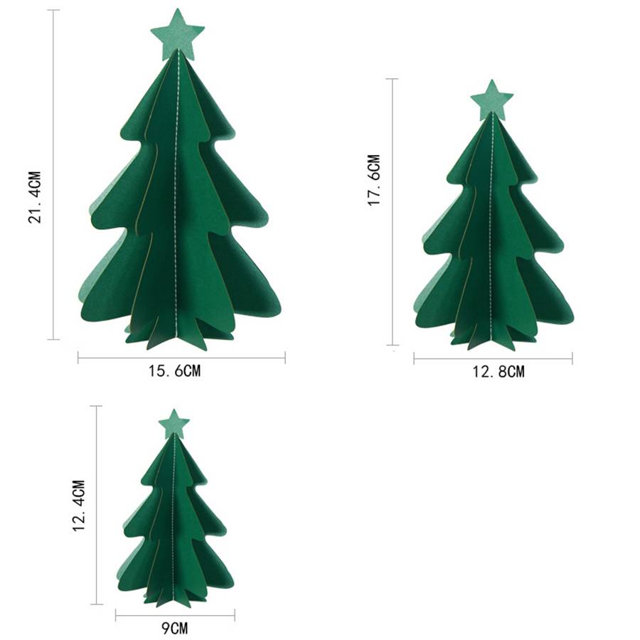Peha - 6 sapins 3D vert foncé