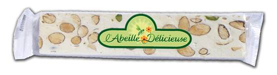 L'Abeille Délicieuse - Nougat amandes miel barre 100 g - L'Abeille Délicieuse - Image 2