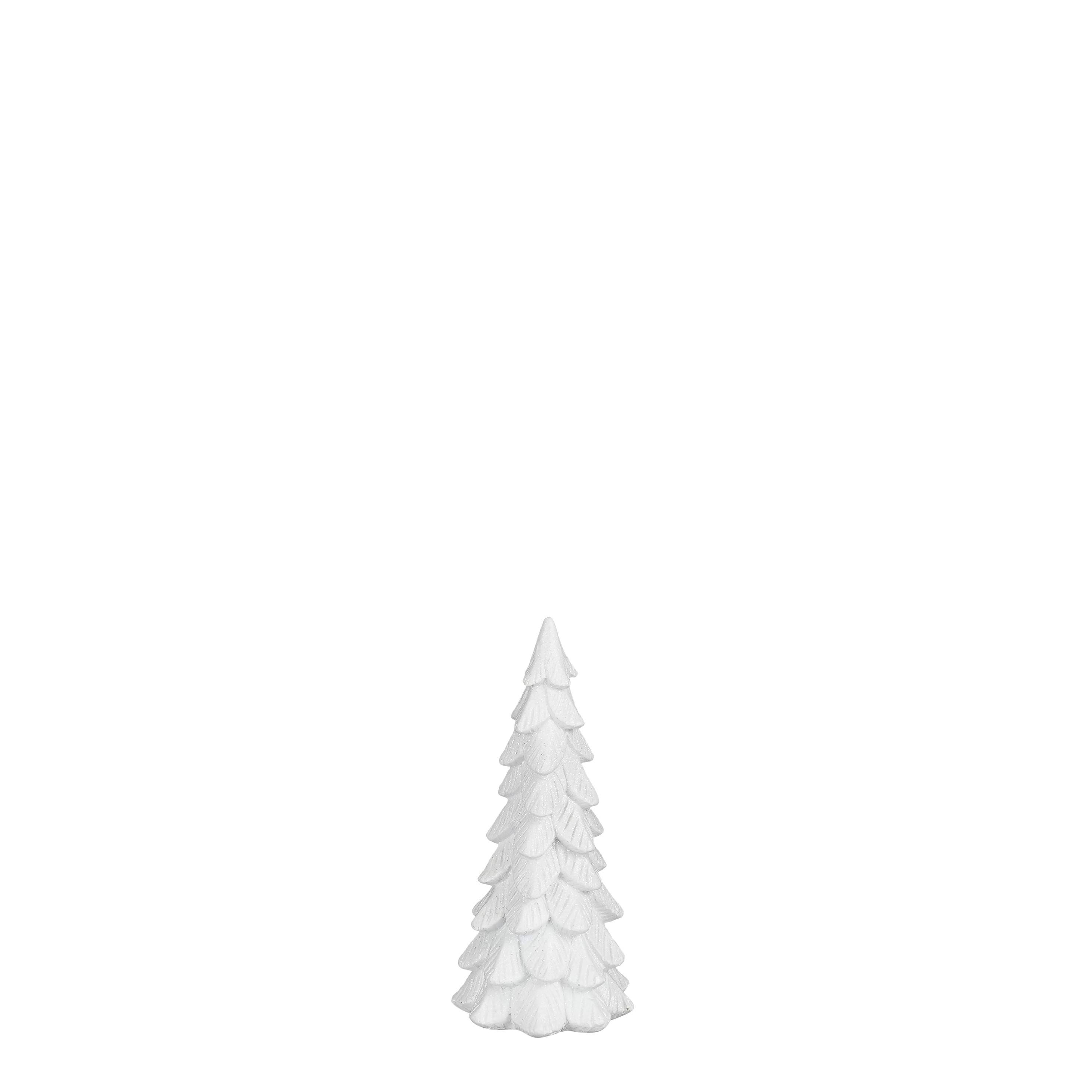 Arbre blanc -polyresin-Blanc- l8xb8xh20cm