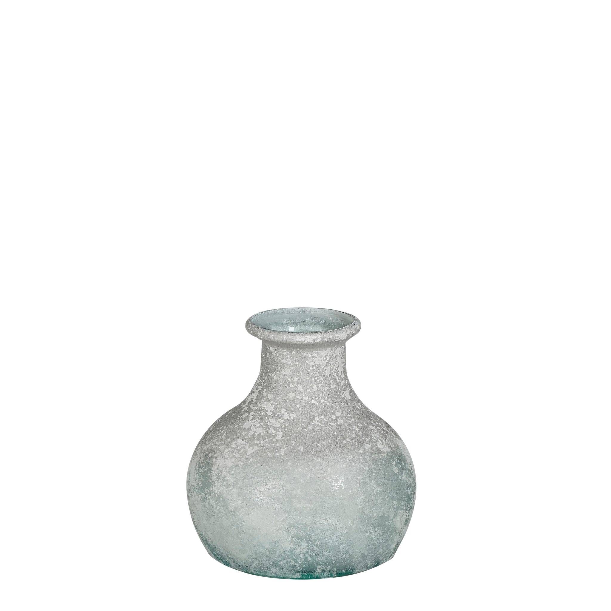 Jayden vase  argent antique -verre recycle-Argent- h21xd19cm