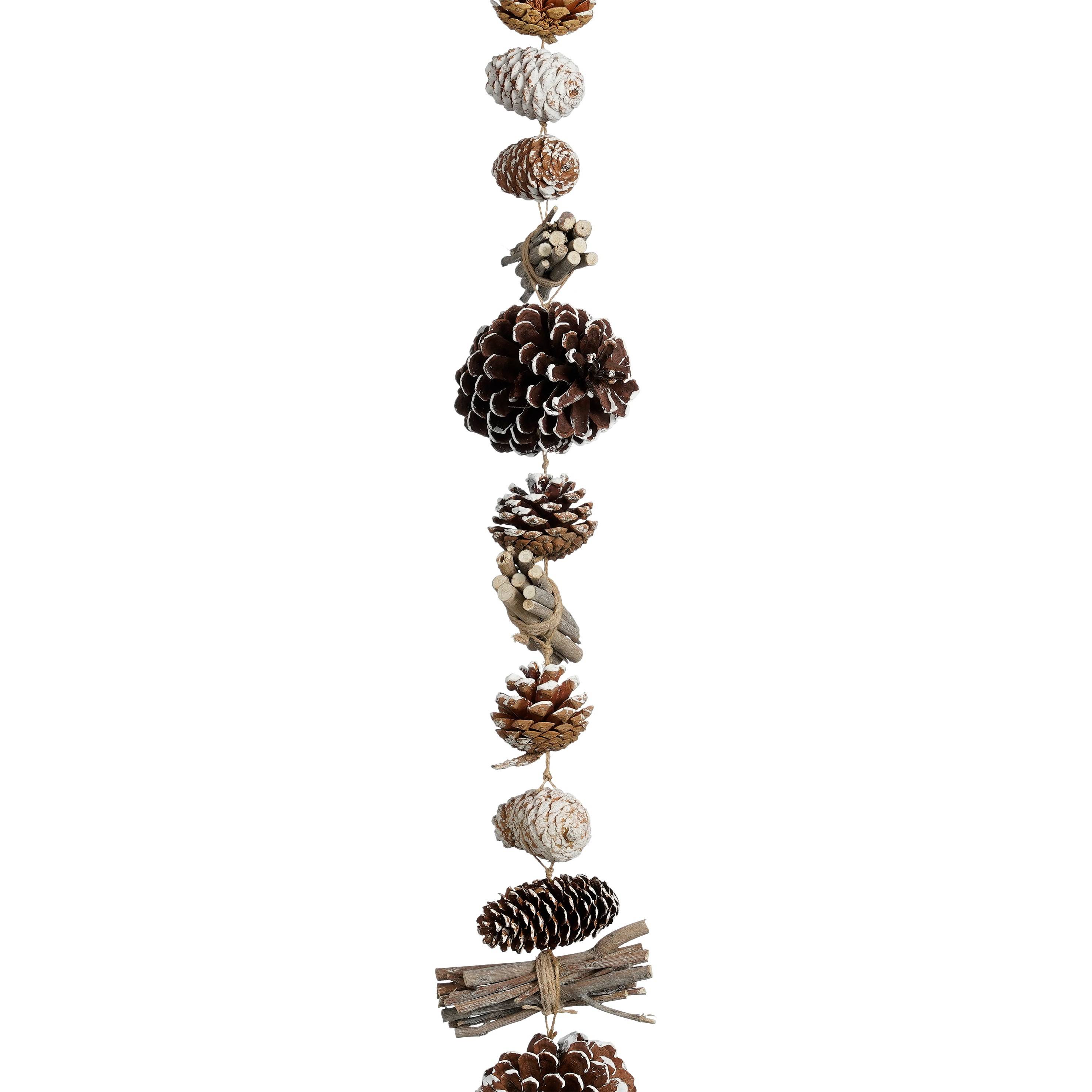 Guirlande pomme de pin marron -pomme de pin-Marron- l190xb12xh8cm