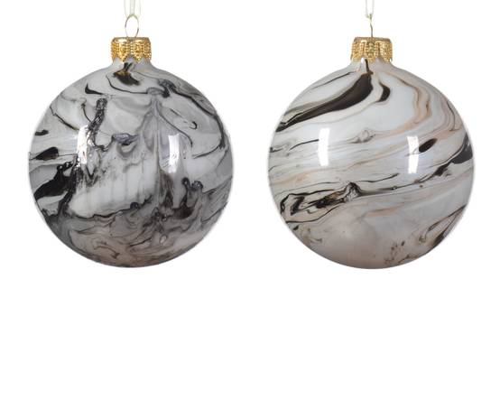 Boule verre look marbre