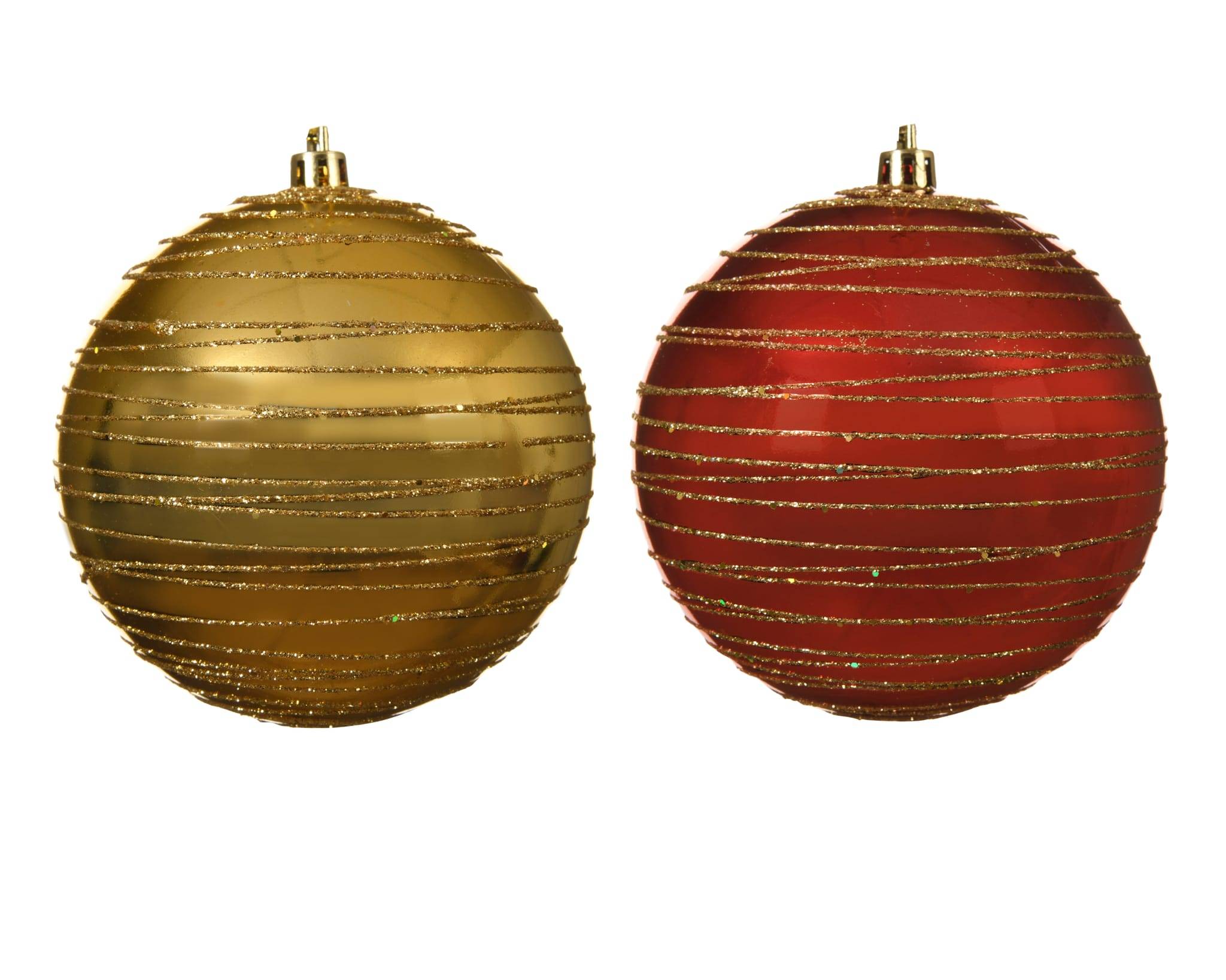 Boule incassable lignes horiz. or paillettes