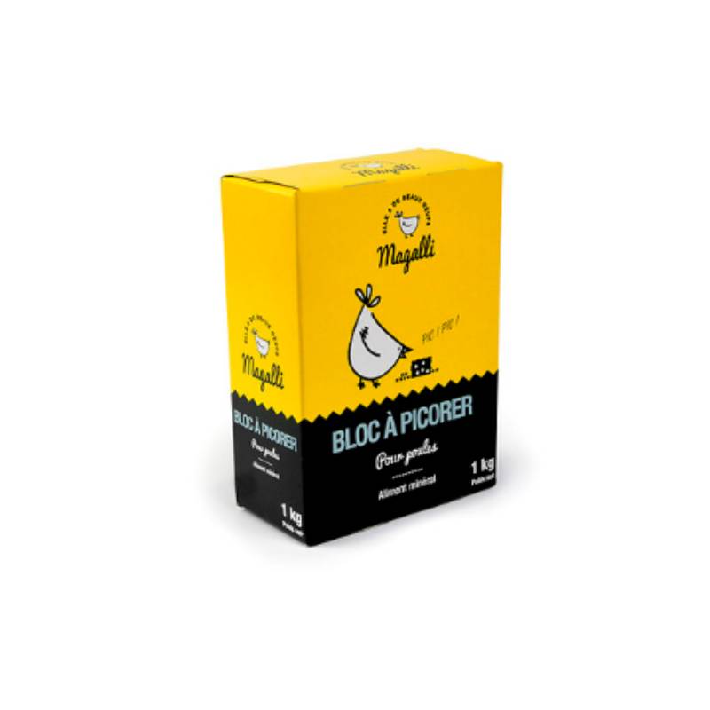 Magalli - Bloc à picorer pour poules 1 Kg - MAGALLI