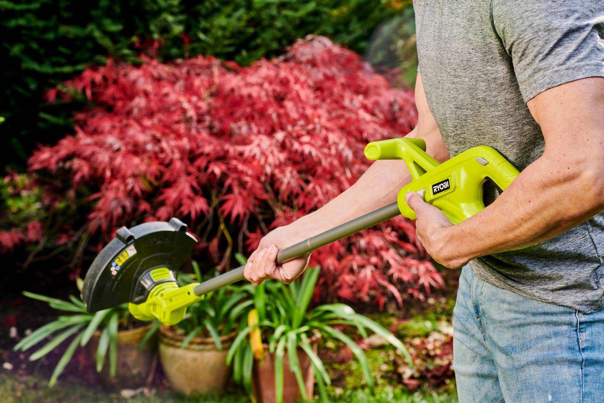 Ryobi - Ryobi - Coupe bordures RY18LT23A-120 + tête double lame H.68 cm - Image 5