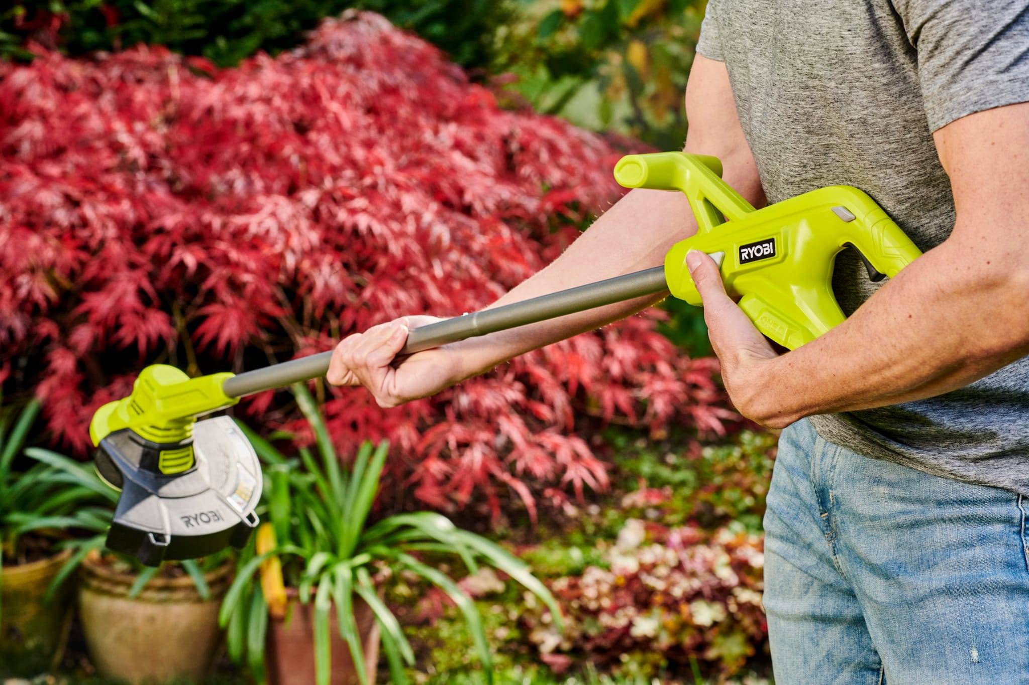 Ryobi - Ryobi - Coupe bordures RY18LT23A-120 + tête double lame H.68 cm - Image 4