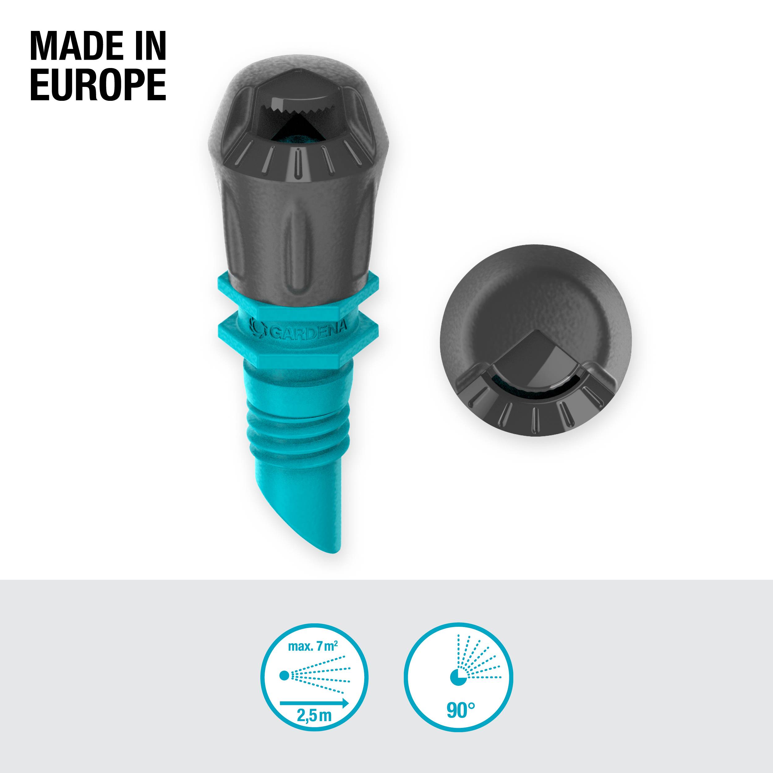 Gardena - Micro-asperseur 90° pour tuyau  Ø 13 mm boîte de 5 pièces - Gardena - Imagen 3