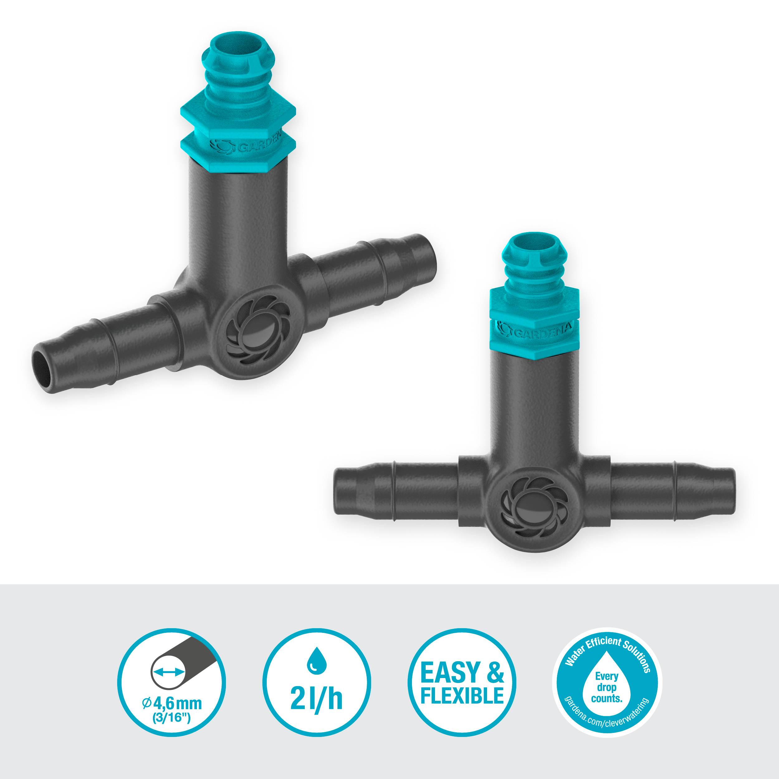 Gardena - Goutteur en ligne auto-régulant 2L/h Boîte de 10 pièces - Gardena - Imagen 6