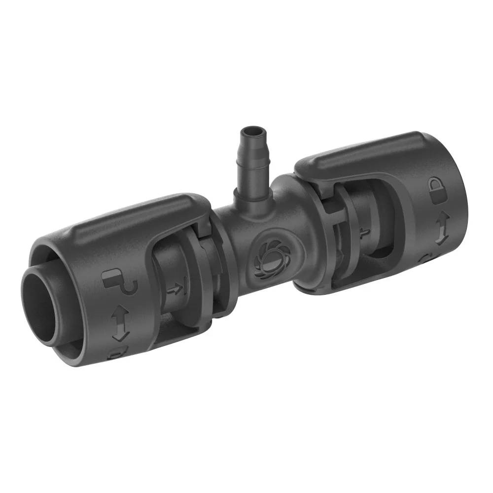 Gardena - Réducteur en T plastique rouge entre tuyaux Ø 13 et 4,6 mm - Gardena - Image 1