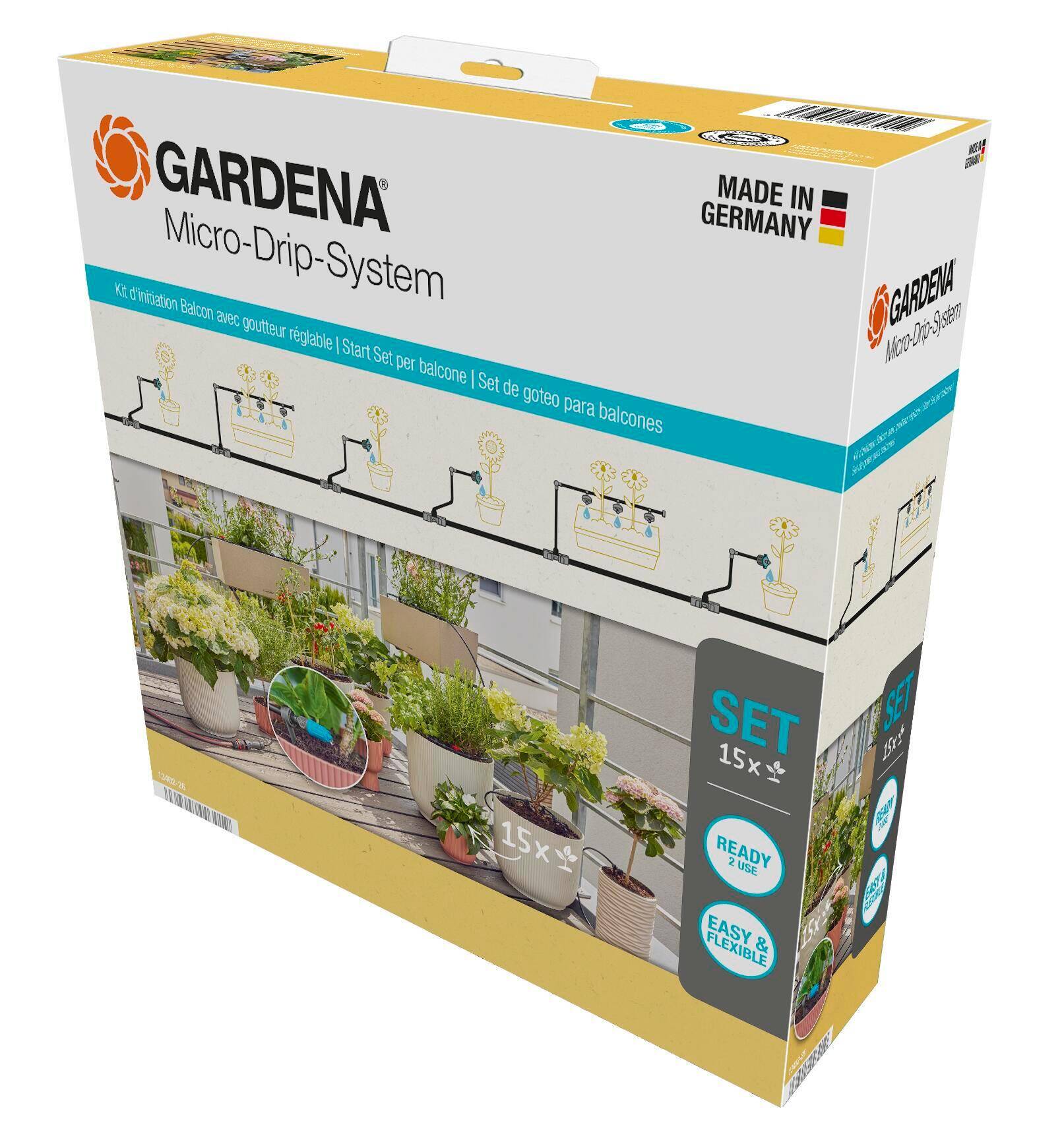 Kit d'arrosage goutte-à-goutte pour balcon 15 plantes GARDENA - Imagen 1