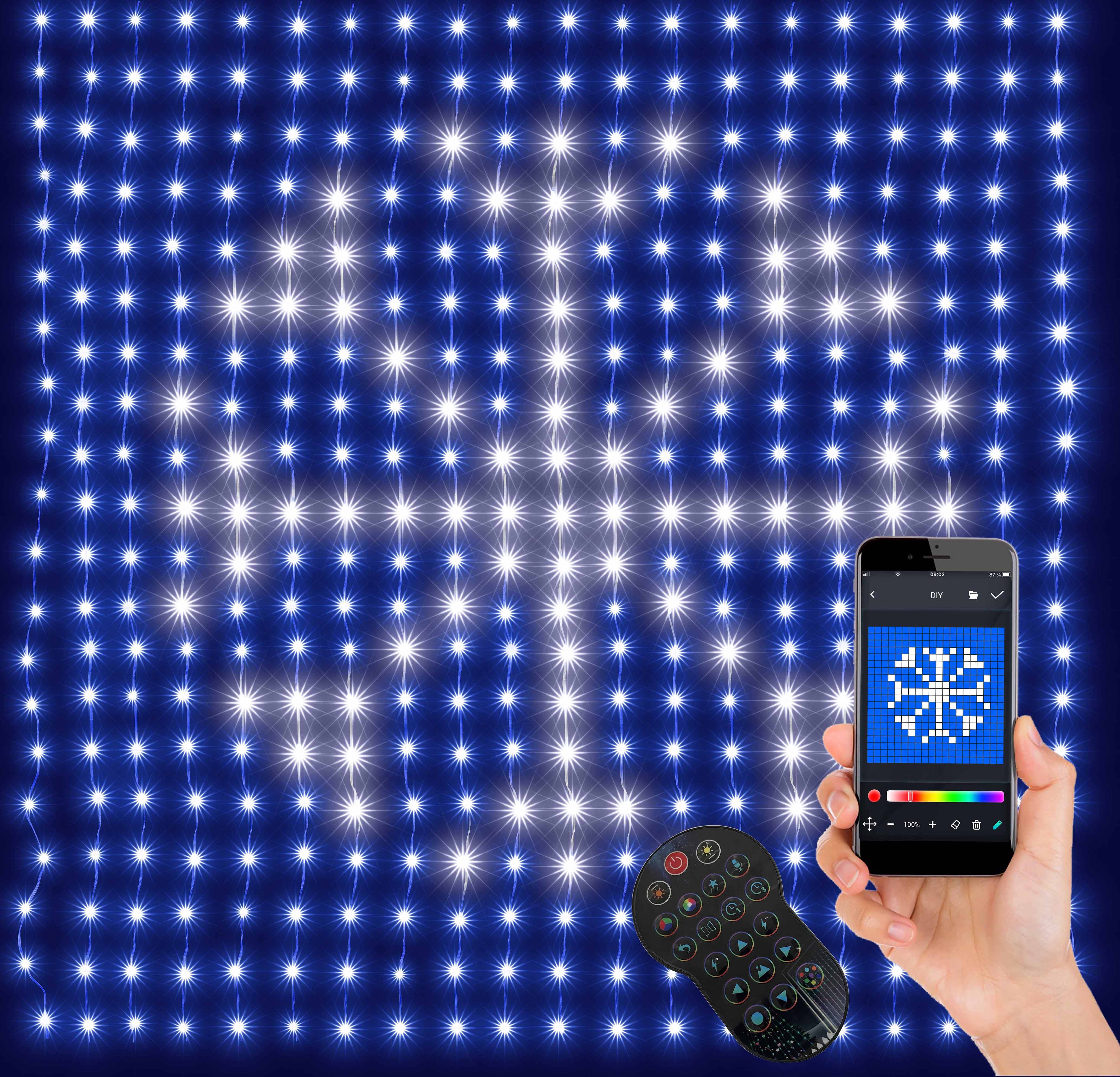 Blachere Illumination - Rideau LED connecté personnalisable - L.2 x H.2 m - BLACHERE ILLUMINATION - Imagen 2