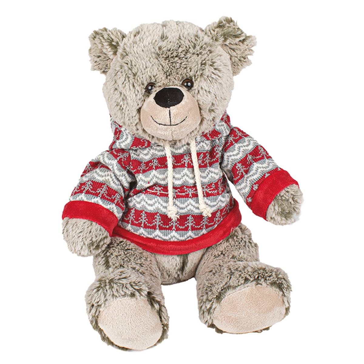 ours beiges pull rouge