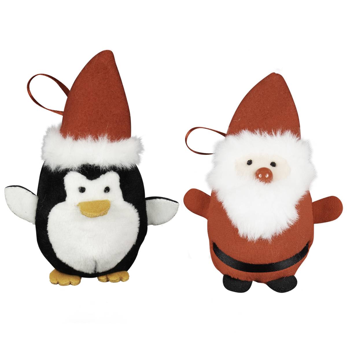 Père noel pingouin chapeau 10 cm