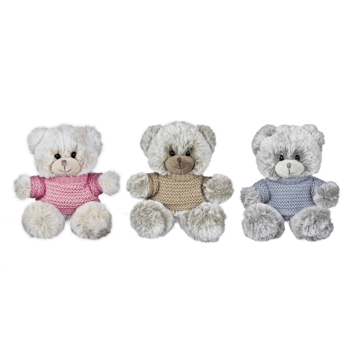 Peluche ours assortis pulls pastels