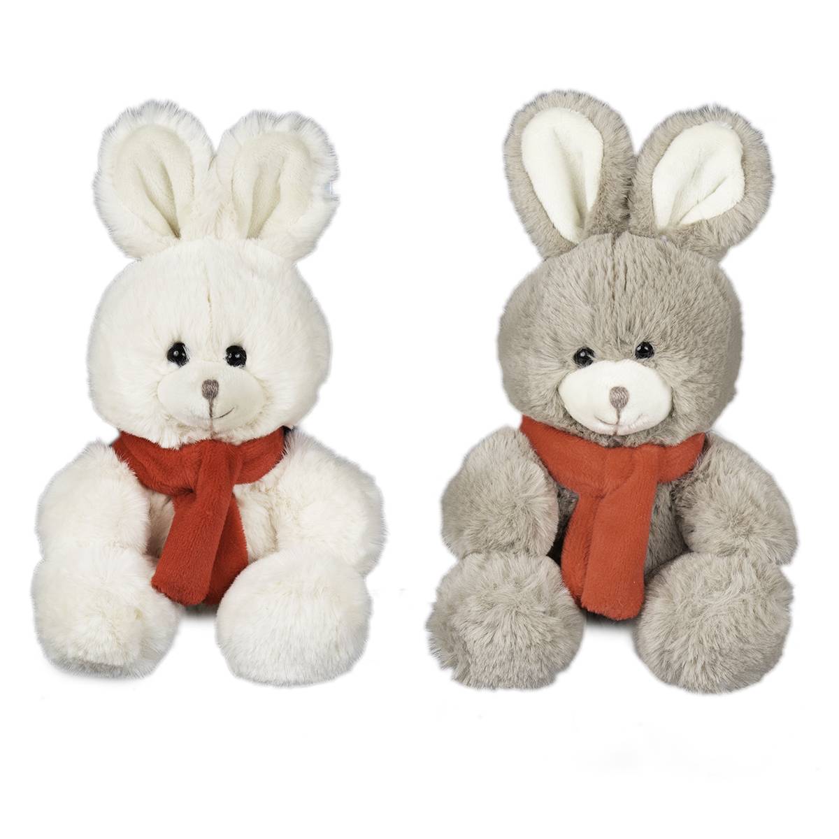 Lapins assortis gris et blanc