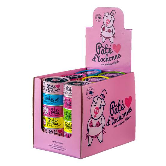 Les Frangines - Pâté d'cochonne l'original filet et jambon 156 g - Pâté D'Cochonne - Image 1