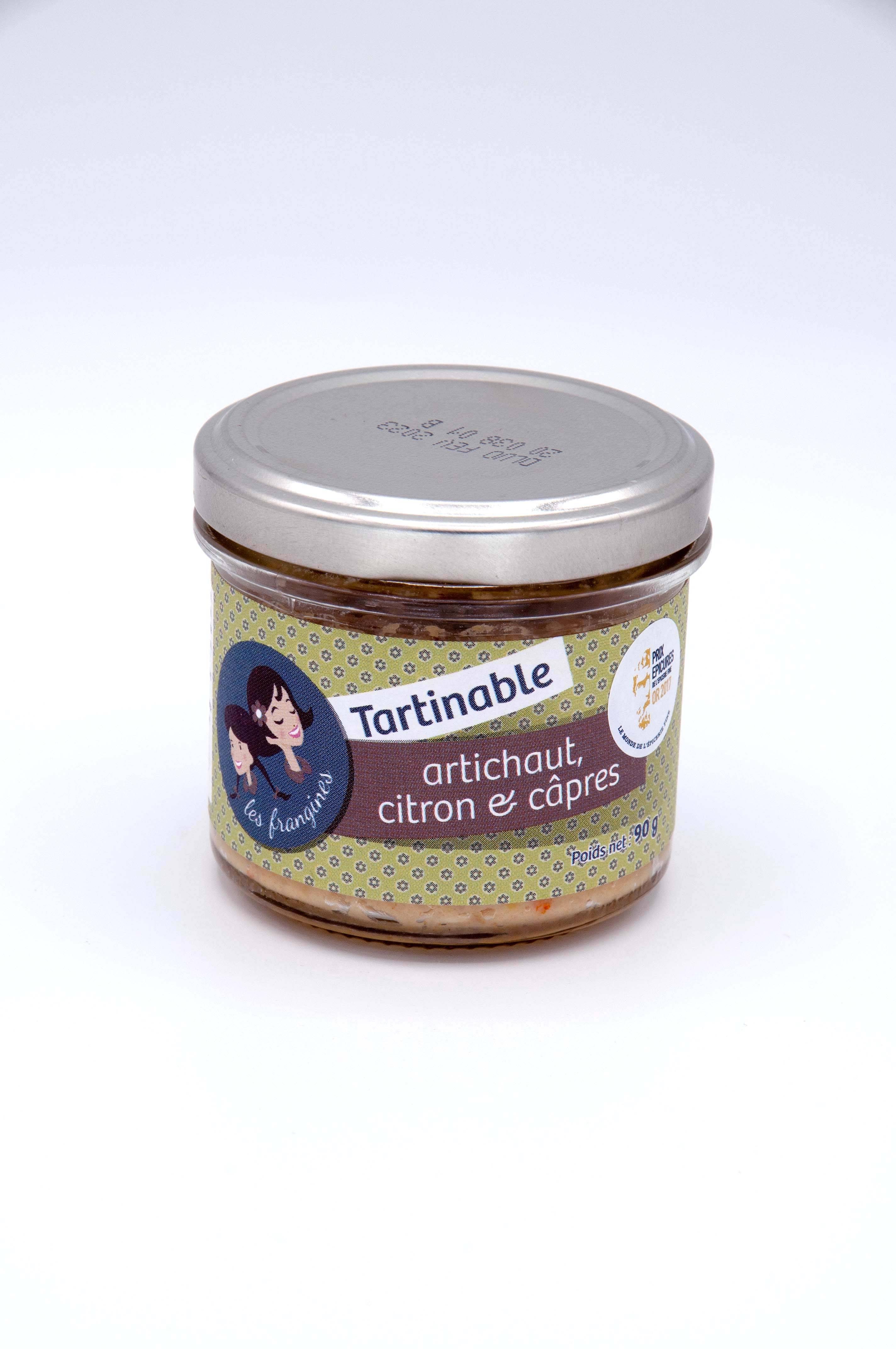 Les Frangines - Tartinable artichaut, citron et câpres 90 g - Les Frangines
