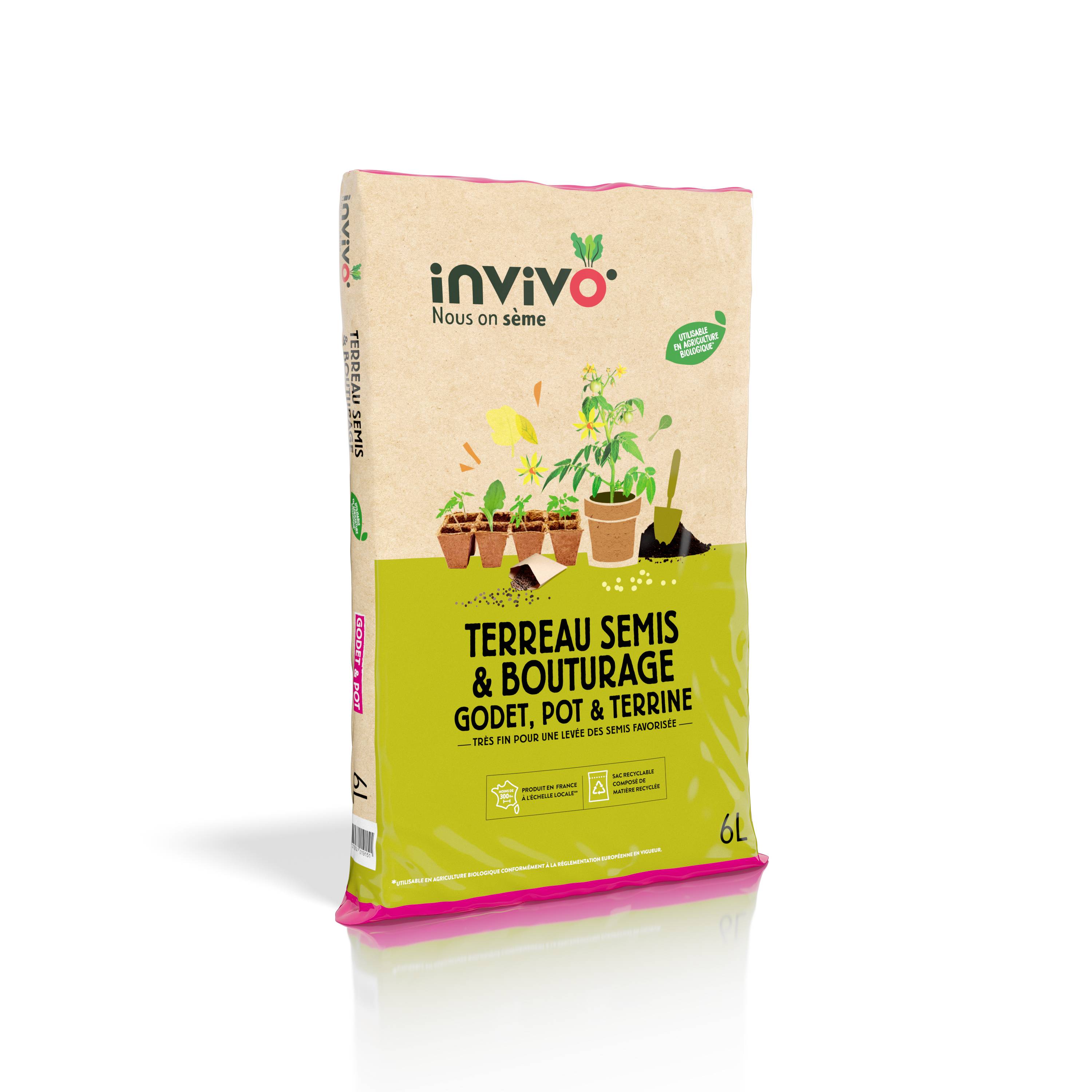 Invivo Nous On Sème - Terreau semis bouturage 6L – INVIVO Nous on sème - Image 3
