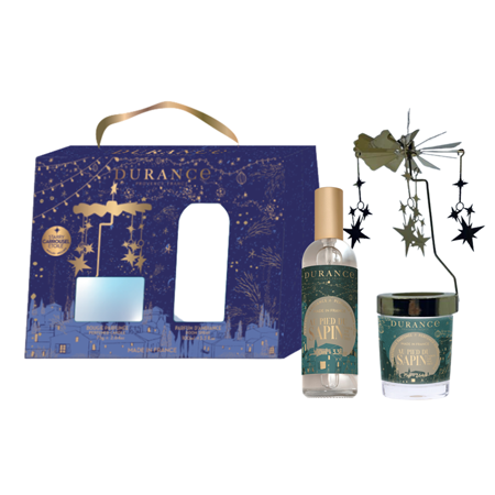 Durance - Coffret Bougie Carrousel Parfum d'ambiance Au pied du sapin