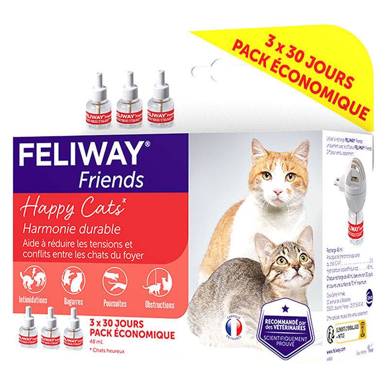 Calmante Feliway Friends para gato recarga difusor 3x48 ml – FELIWAY