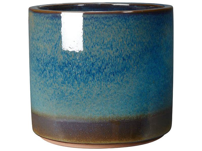 Pot Océan Terre cuite émaillée Bleu Azur 38 x H 34 cm 30 L – DEROMA - Image 1
