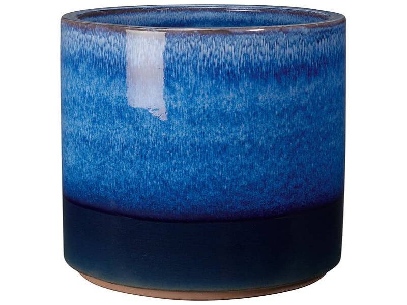 Pot Océan Terre cuite émaillée Bleu Azur Ø 30 cm H 27 cm - DEROMA - Image 1