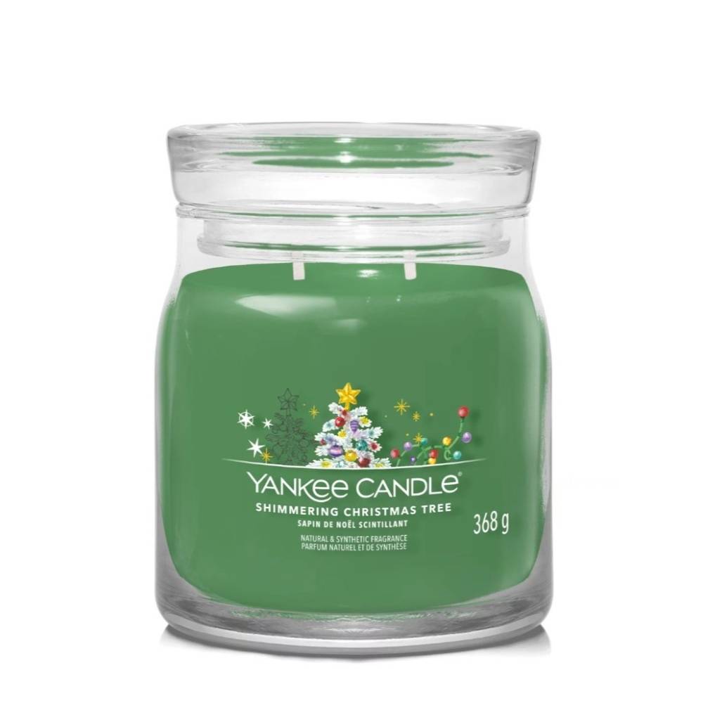 Bougie signature sapin de Noël cire vert H.11.4 cm Ø9.3 cm - Yankee candle - Image 1