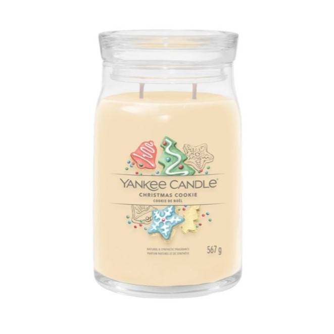 Yankee Candle - Bougie Christmas Cookie Signature verre beige - YANKEE CANDLE - Image 1