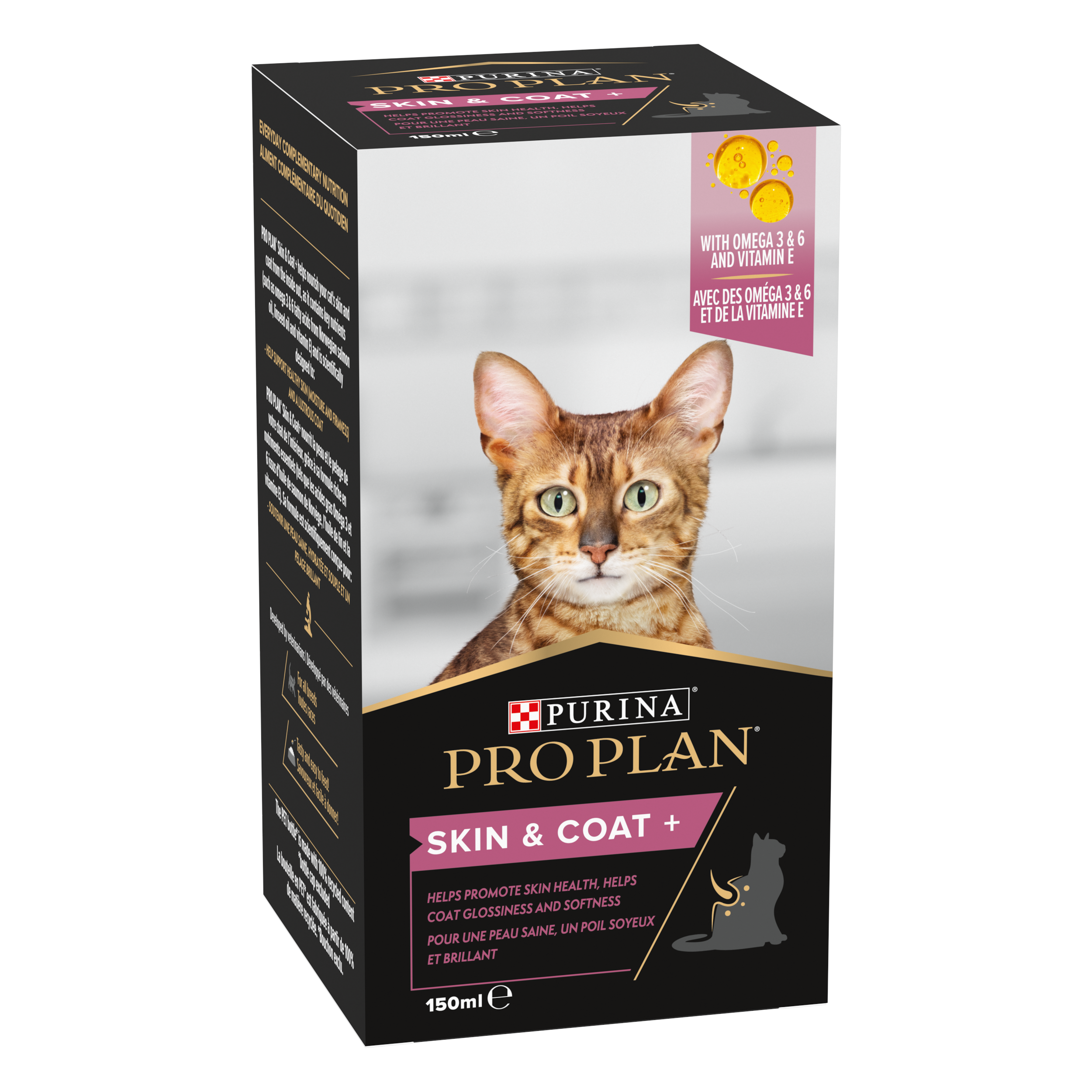 Purina Pro Plan - PRO PLAN Skin & Coat+ Chat Aliment complémentaire 150ml - Imagen 3