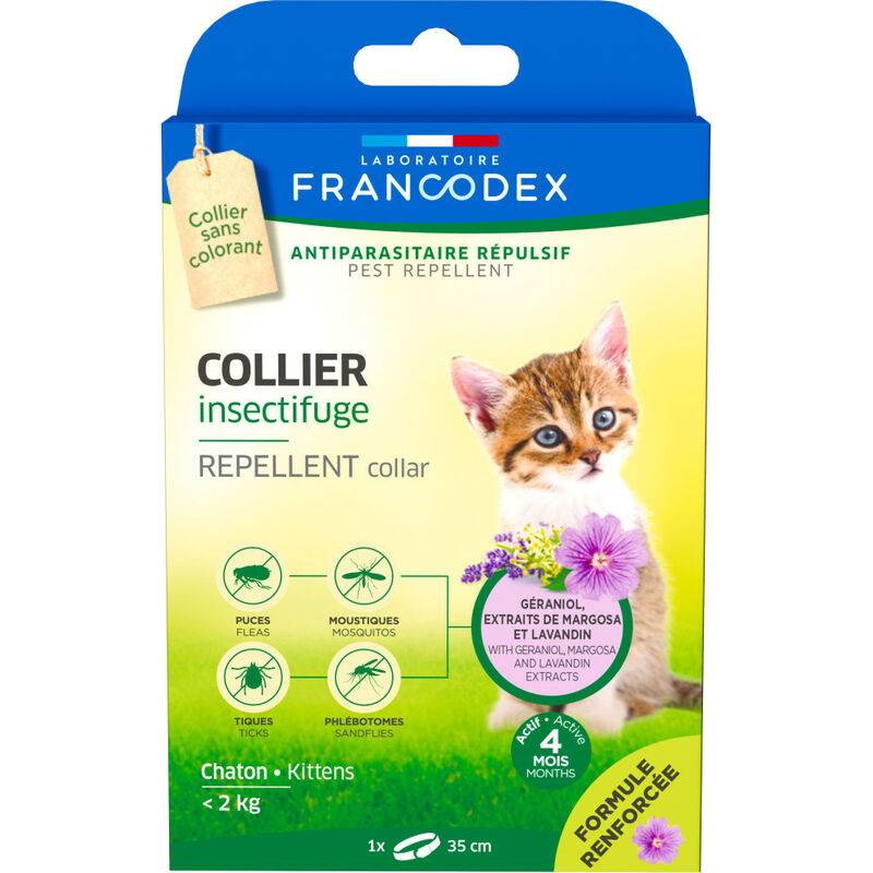 Collier insectifuge chatons sans PVC 35 cm - FRANCODEX - Imagen 4