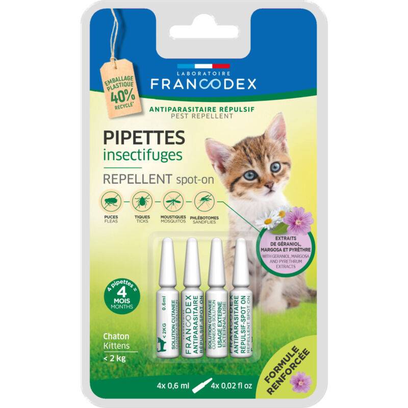 Francodex - Pipettes Antiparasitaires Chaton - FRANCODEX