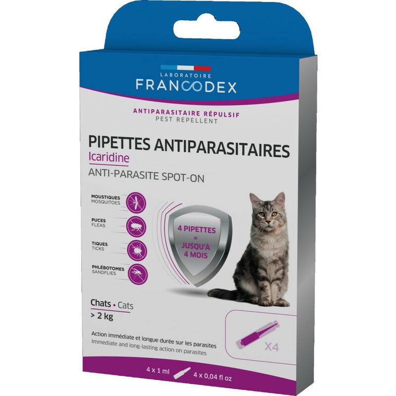 Francodex - Pipettes Antiparasitaires Chats - FRANCODEX