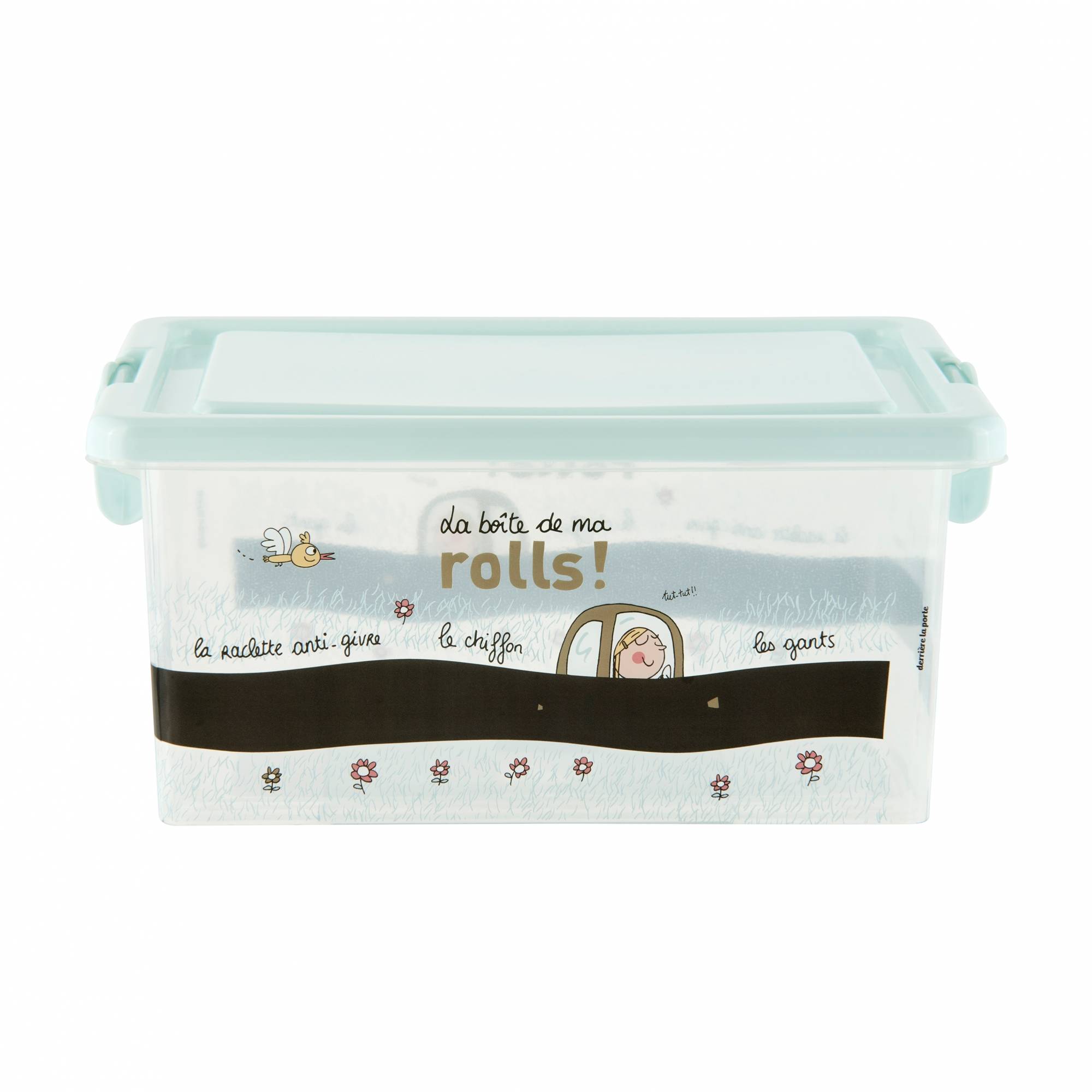 Boite de rangement enfant rolls plastique transparent L.32xP.23xH.14.5 cm - Derrière la porte