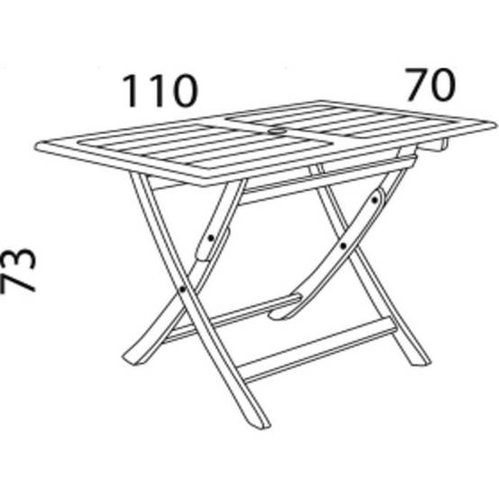 Proloisirs - Table de jardin pliante bois - PROLOISIRS - Image 2