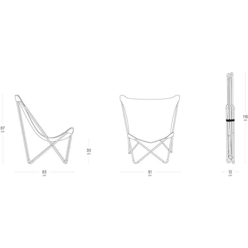 Fauteuil bas pliant acier noir HLE – LAFUMA MOBILIER - Image 6