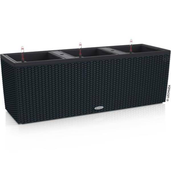 Jardinera Lechuza Trio Cottage L130 H44 cm Grafito