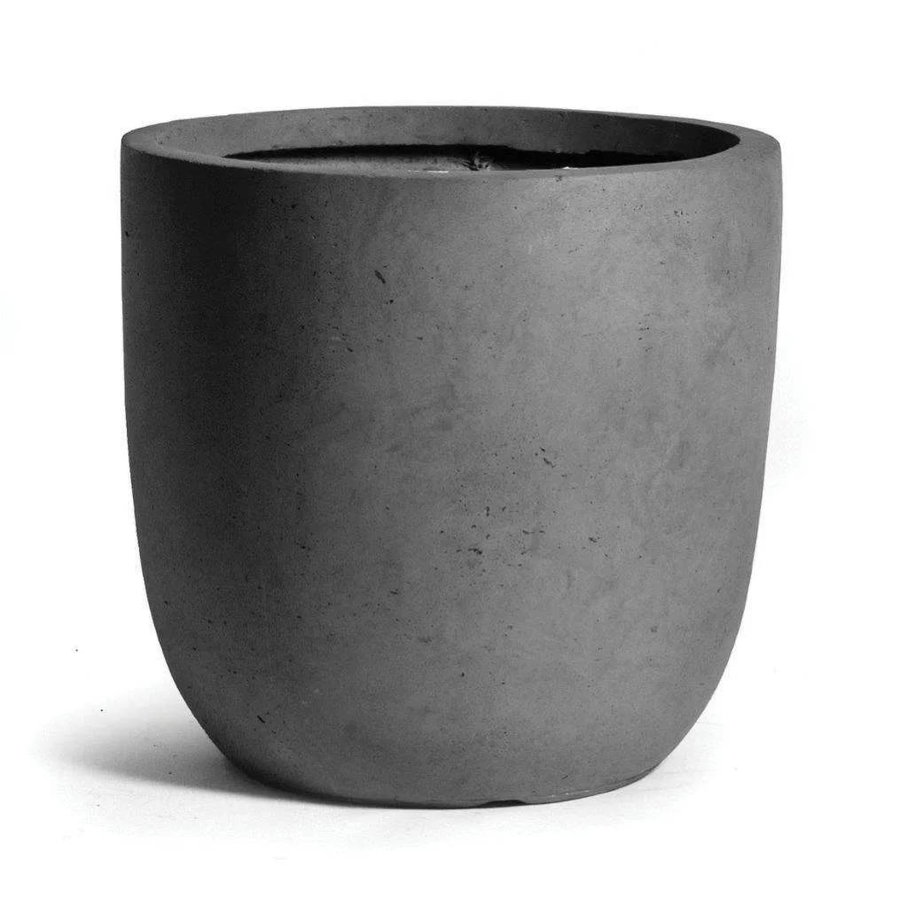 Pot fibre de terre rond gris foncé - MEGA CERAMICS - Image 6
