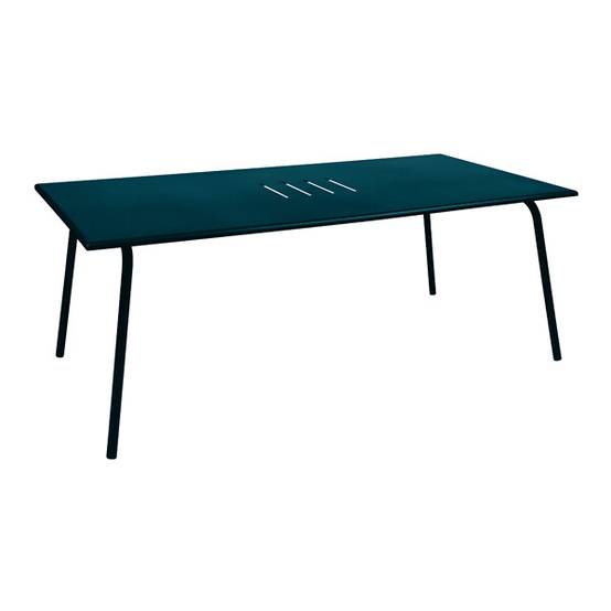 Fermob - Table de jardin rectangulaire acier bleu acapulco 8 personnes Monceau Fermob - Image 2