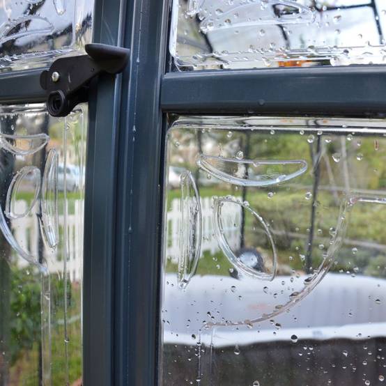 Canopia by Palram - Serre de jardin polycarbonate aluminium gris 11,1 m² Victory Orangery + embase - Canopia by Palram - Image 8
