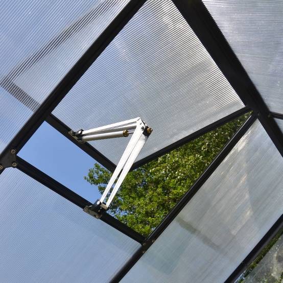 Canopia by Palram - Serre de jardin polycarbonate aluminium gris 11,1 m² Victory Orangery + embase - Canopia by Palram - Image 4