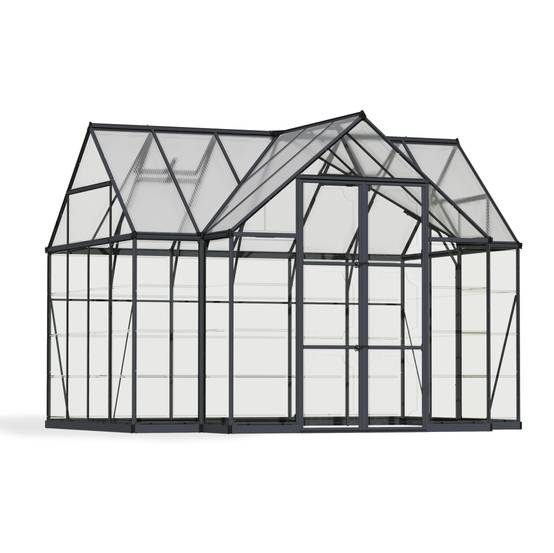 Canopia by Palram - Serre de jardin polycarbonate aluminium gris 11,1 m² Victory Orangery + embase - Canopia by Palram - Image 18