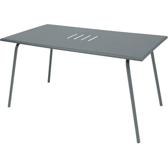 Fermob - Table de jardin rectangulaire acier gris orage 6 personnes Monceau Fermob - Image 1