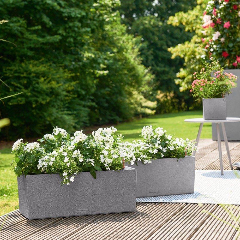 Jardinière Lechuza  L50 H19 cm gris pierre - Image 3