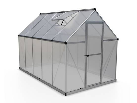 Canopia by Palram - Serre de jardin polycarbonate aluminium brut 5,7 m² Mythos avec embase - Canopia by Palram - Image 6